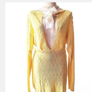Yellow Knit Sundress Size M